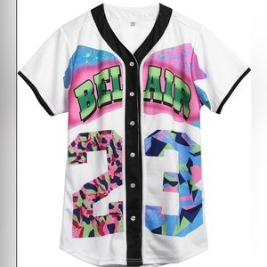90,s clothing  Bel air unisex hip hop outfit baseball ⚾️ jersey